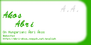 akos abri business card